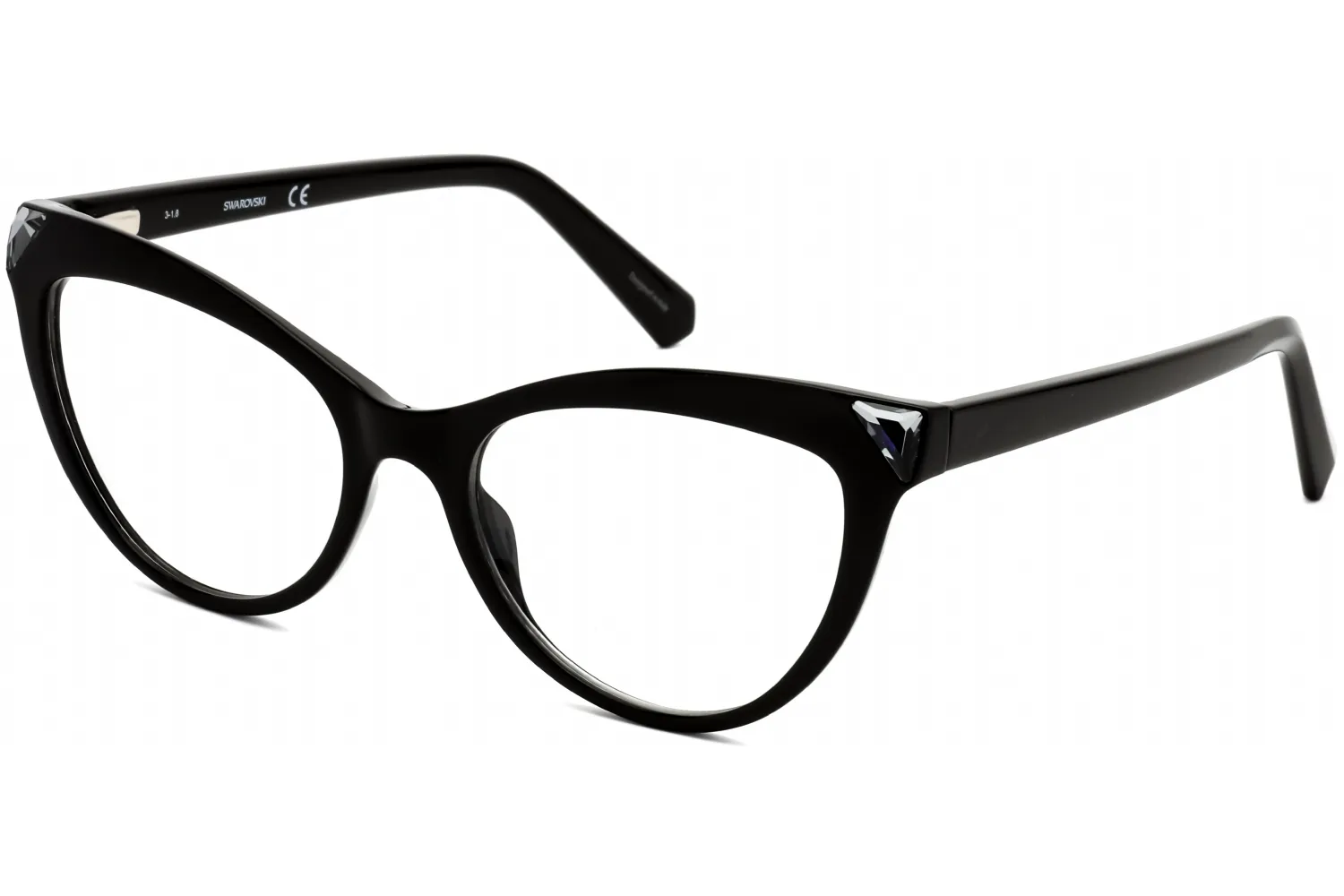 Swarovski SK5268 001 Eyeglasses Shiny Black 51mm Women