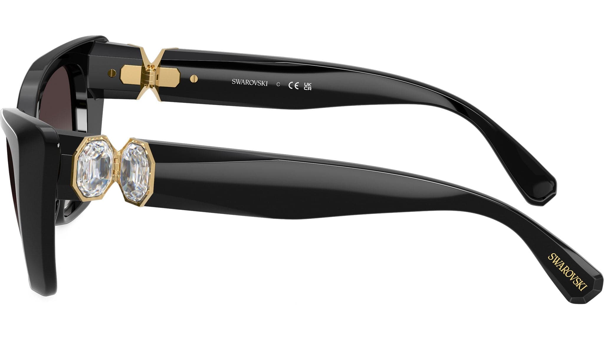 Swarovski SK6047 10018G Sunglasses Black 54mm Women 3