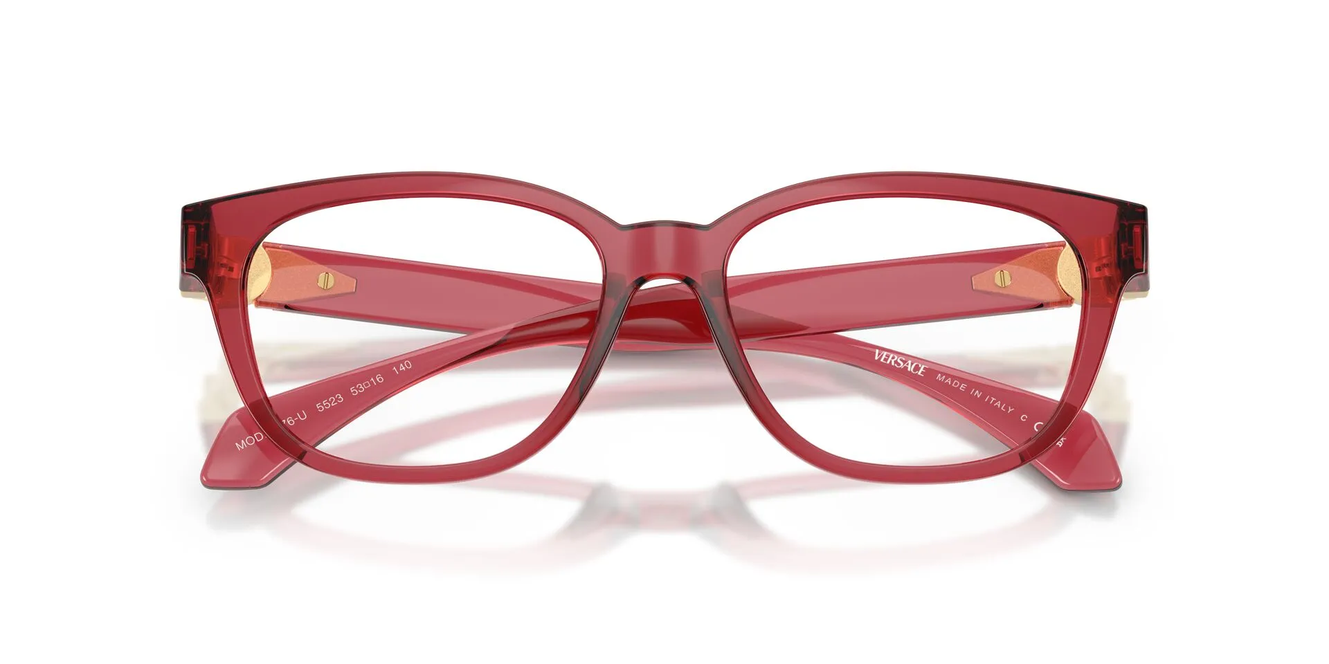 Versace 0VE3376U 5523 Eyeglasses Transparent Red 53mm Women 6