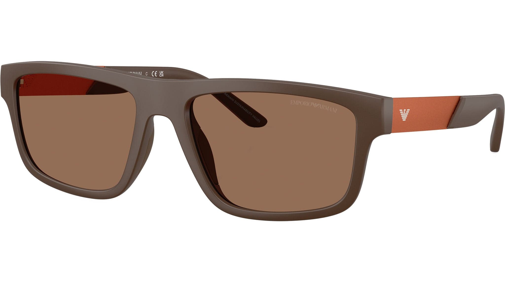 Emporio Armani 0EA4244U 624373 Sunglasses Matte Brown 57mm Men
