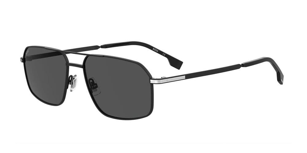 HUGO BOSS BOSS1603/S 0124 IR Sunglasses Matte Black Silver 58mm Men