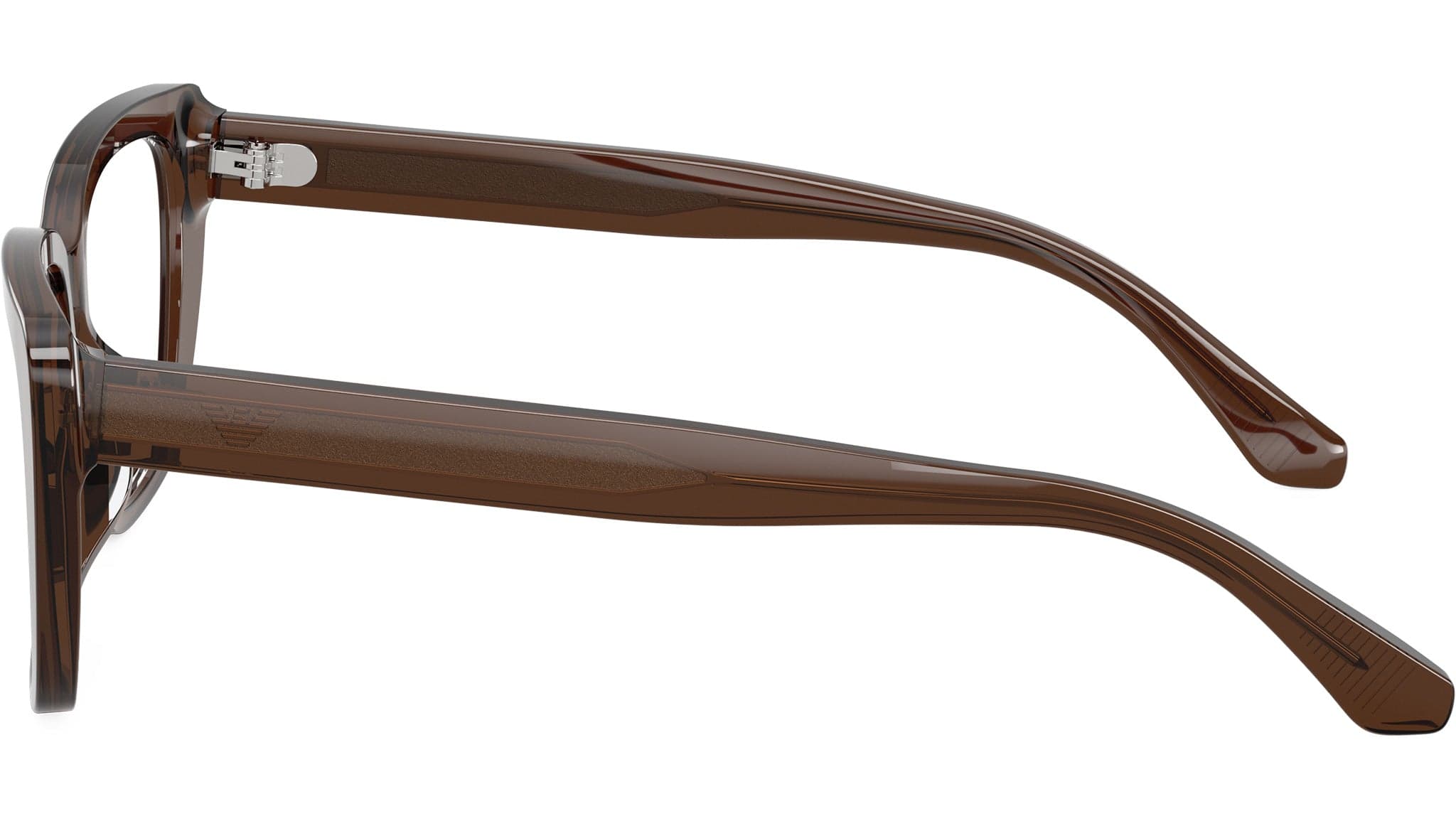 Emporio Armani 0EA3256U 6251 Eyeglasses Shiny Transparent Brown 52mm Women 3
