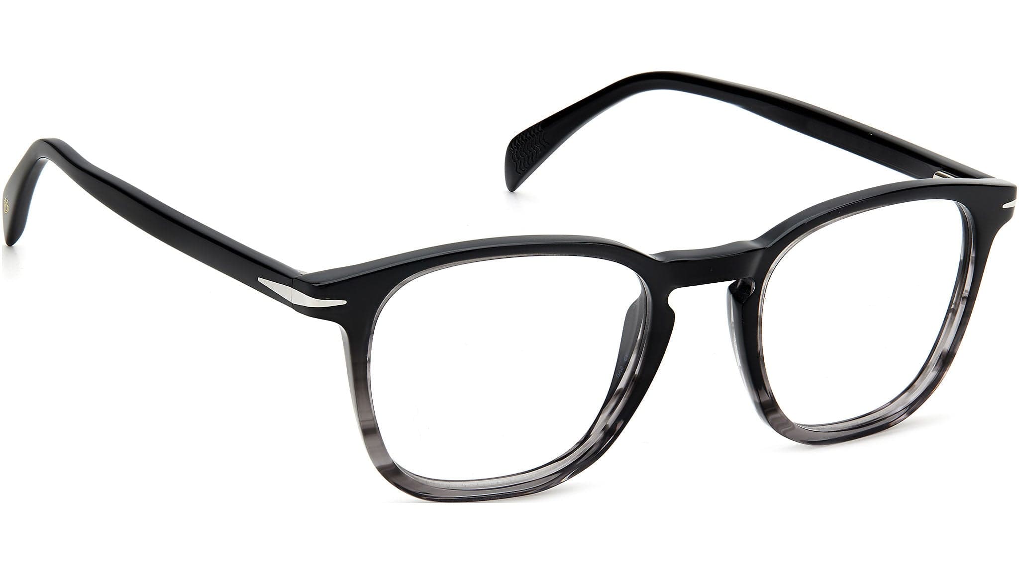 David Beckham DB 1050 0XOW 00 Eyeglasses Black Grey Horn 49mm Men 3