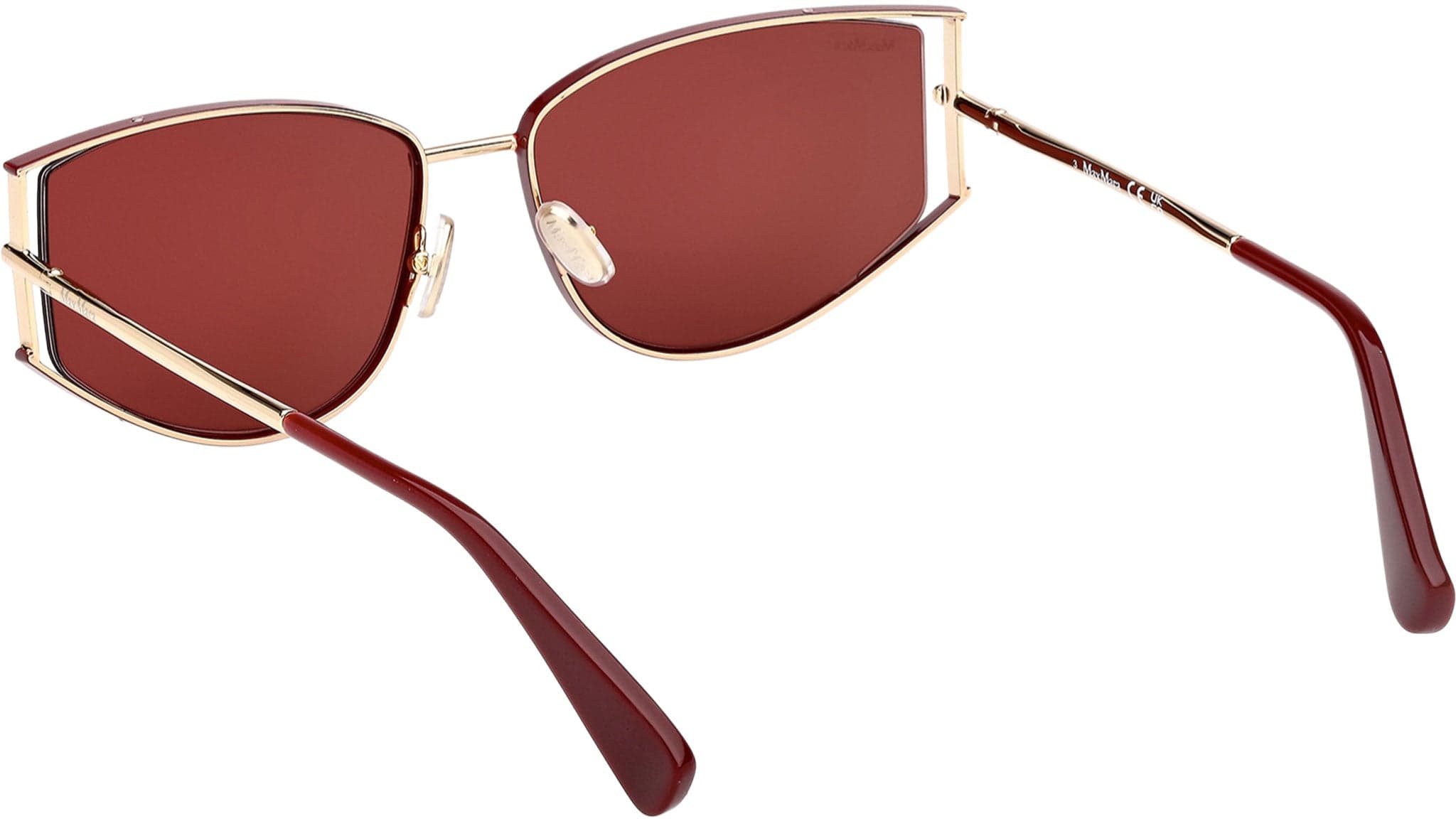 Max Mara MM0141 69S Sunglasses Shiny Bordeaux 58mm Women 4