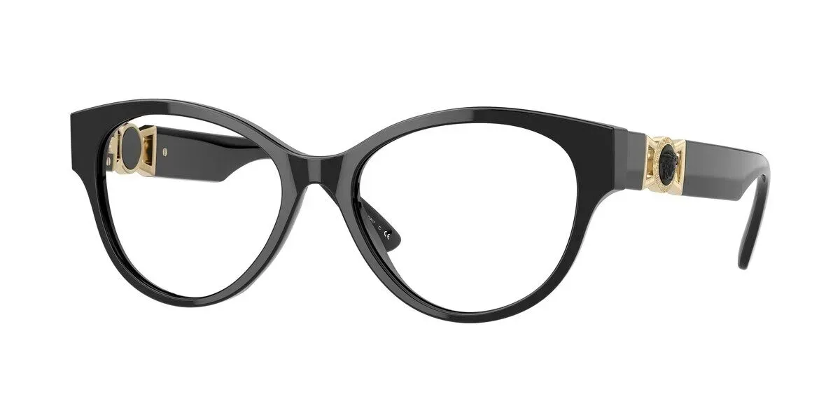 Versace VE3313F Asian Fit Eyeglasses Black 54mm Women