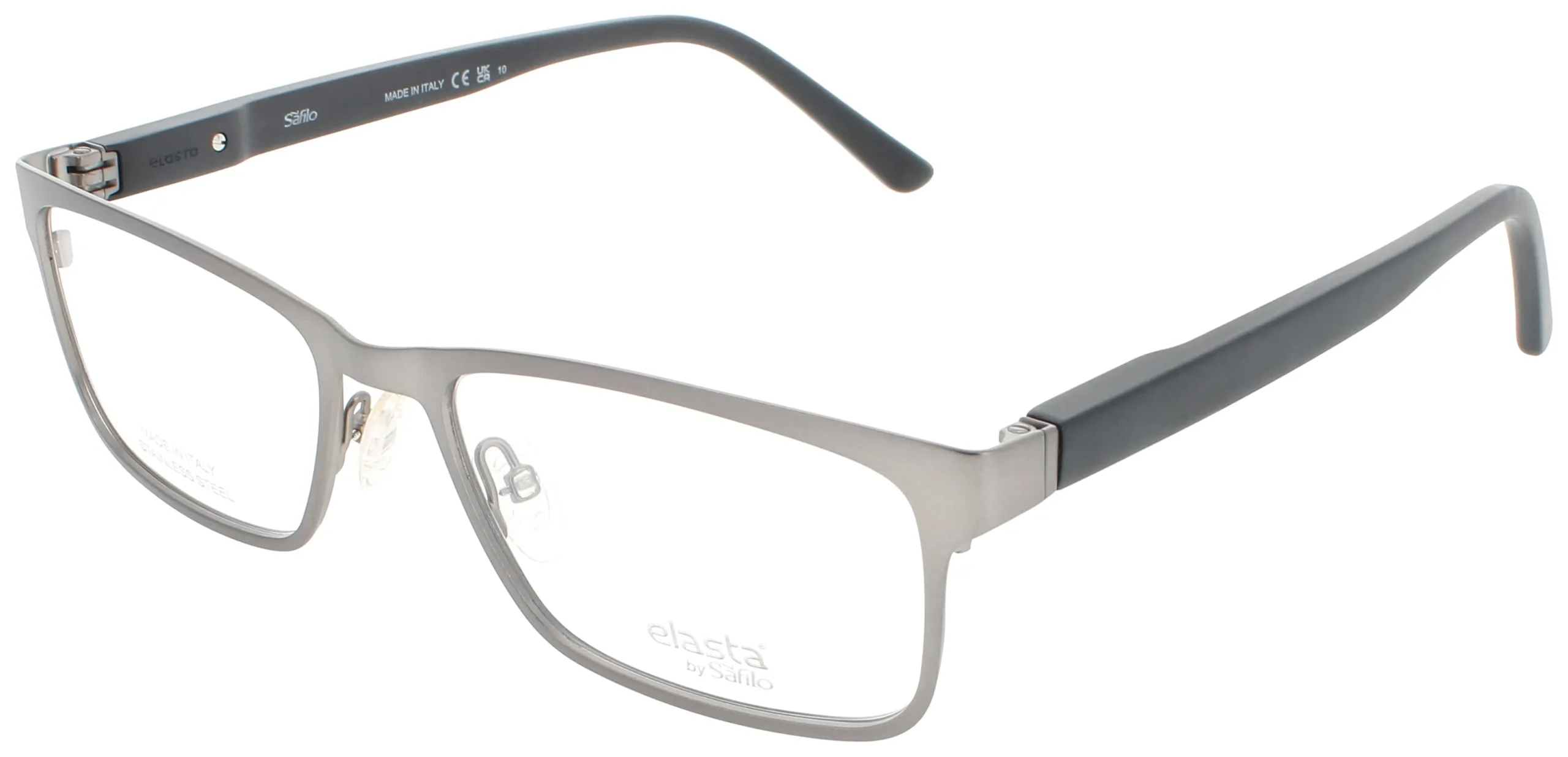 Elasta E 3128 0R80 Eyeglasses Matte Dark Ruthenium 56mm Men