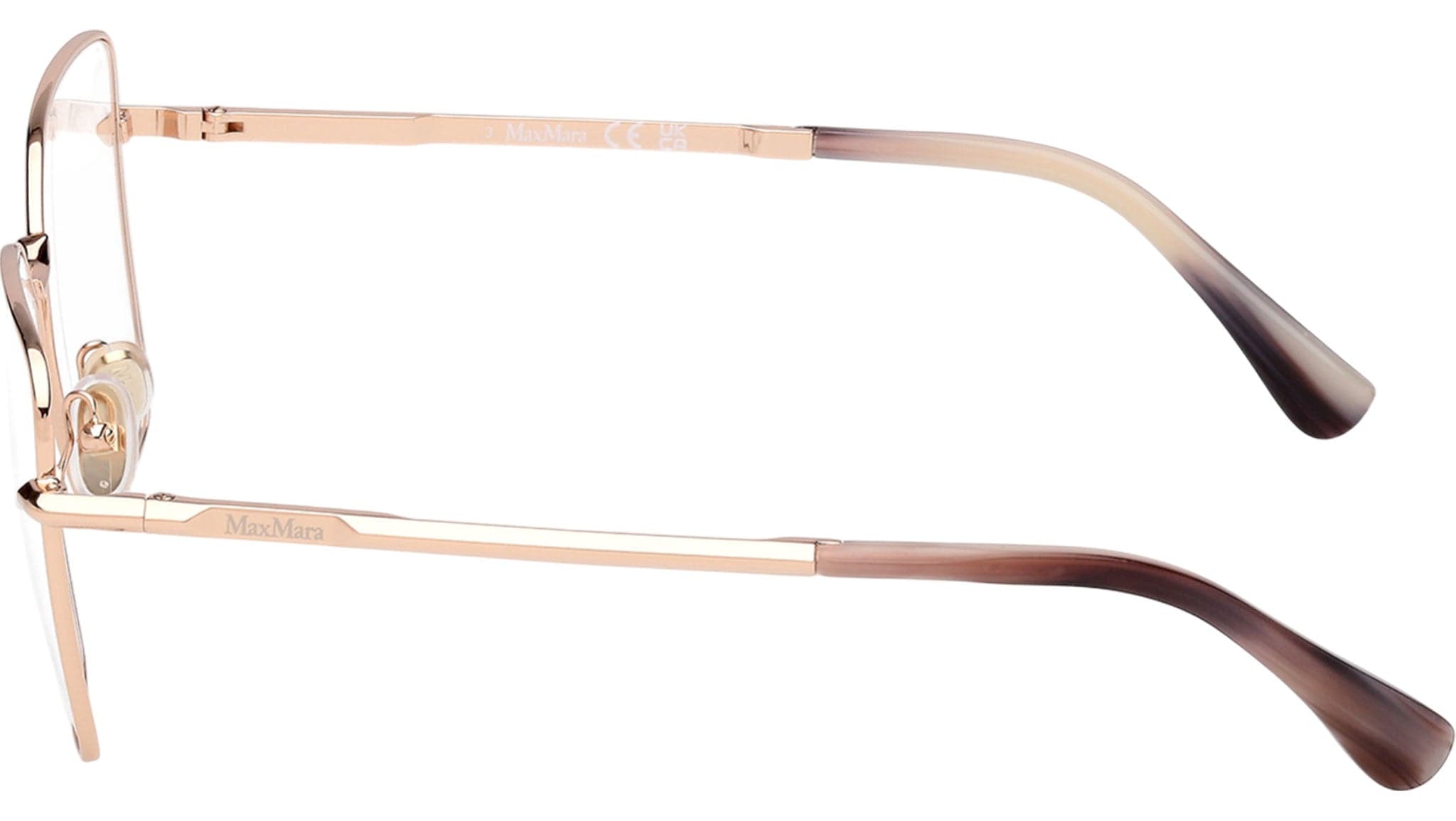 Max Mara MM5187 028 Eyeglasses Shiny Rose Gold 55mm Women 3