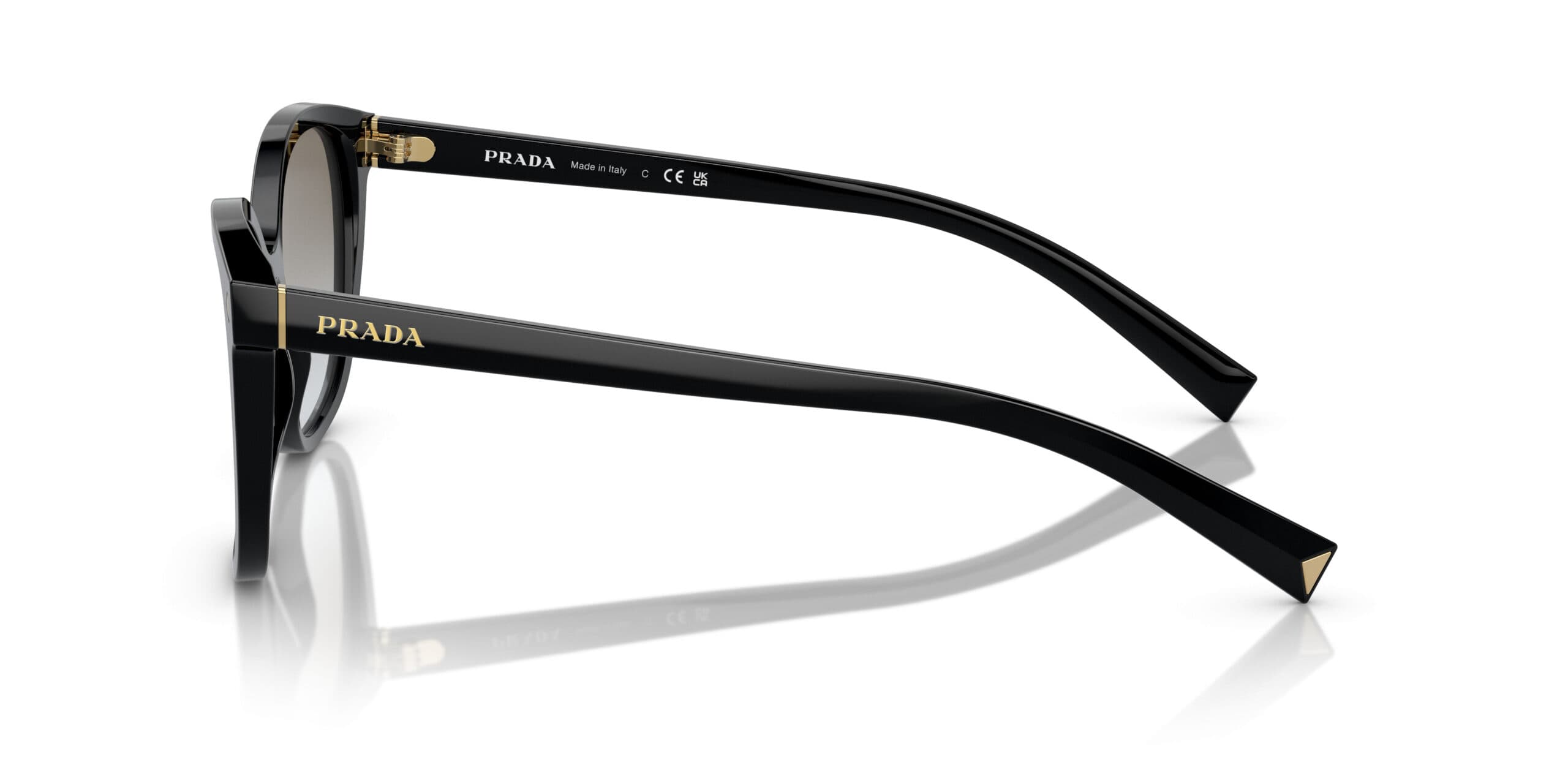 Prada PR22ZS 1AB0A7 Sunglasses Black 53mm Women 2