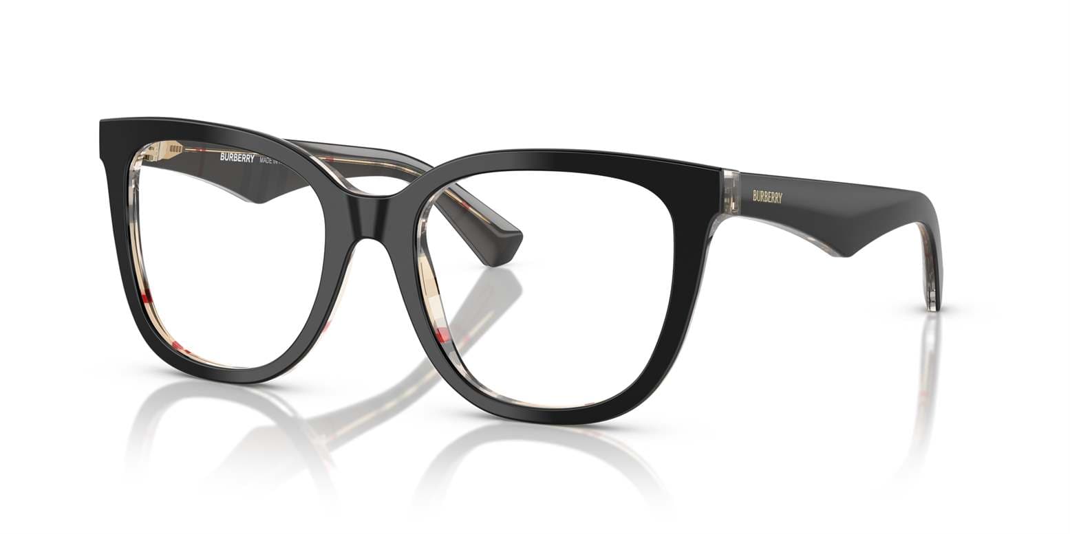 Burberry 0BE2415 4121 Eyeglasses Top Black On Vintage Check 53mm Unisex