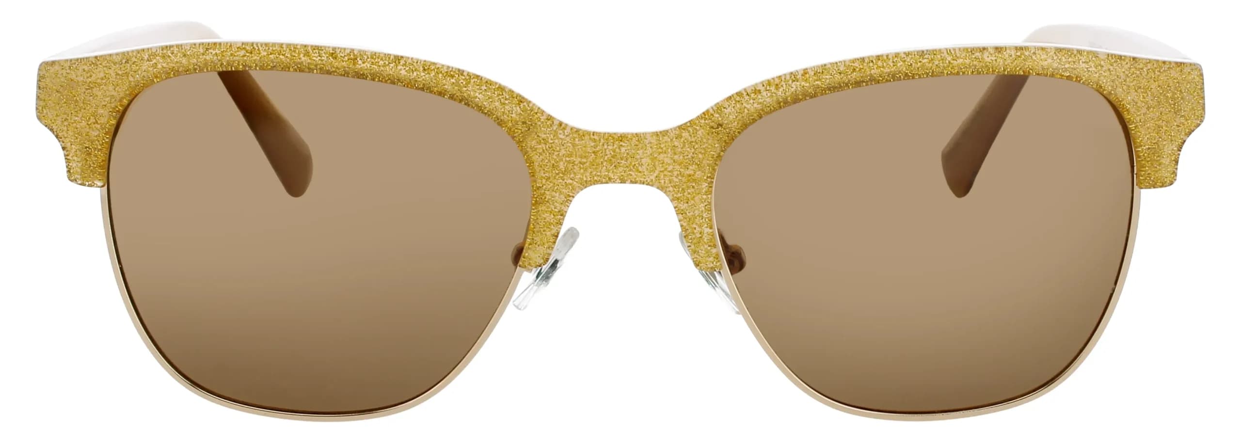 Elton John BEEHIVE SLVGL Sunglasses Gold Glitter 52mm Women 2