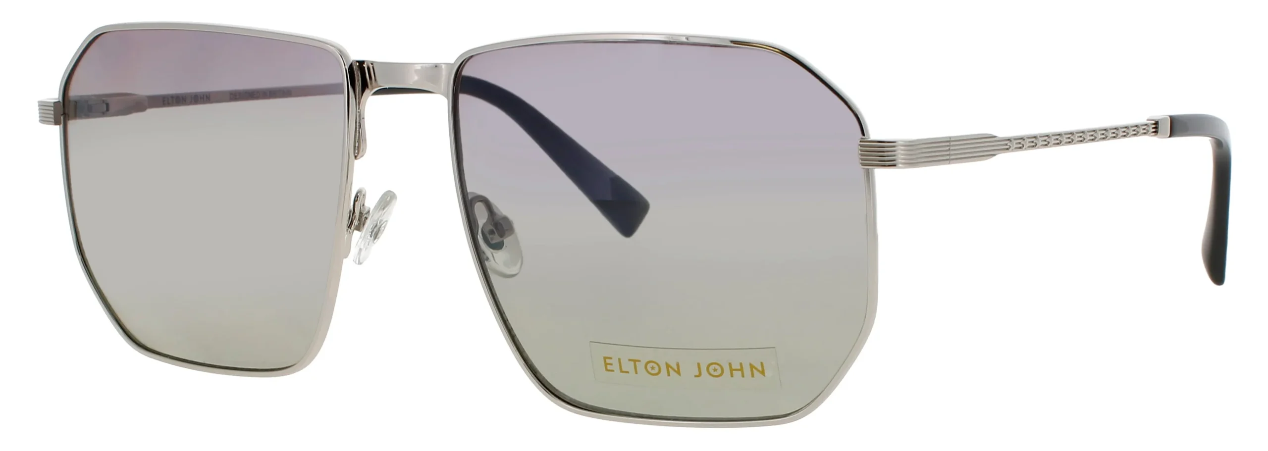 Elton John HERCULES 6 SLV Sunglasses Silver 59mm Unisex