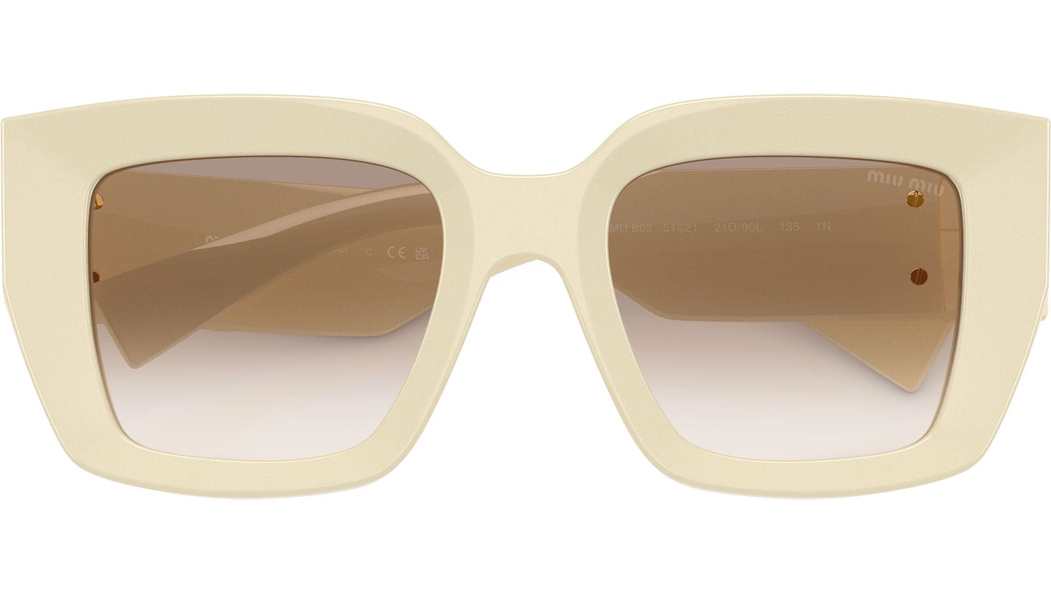 Miu Miu 0MU B05S 21D90L Sunglasses Milk 51mm Women 5