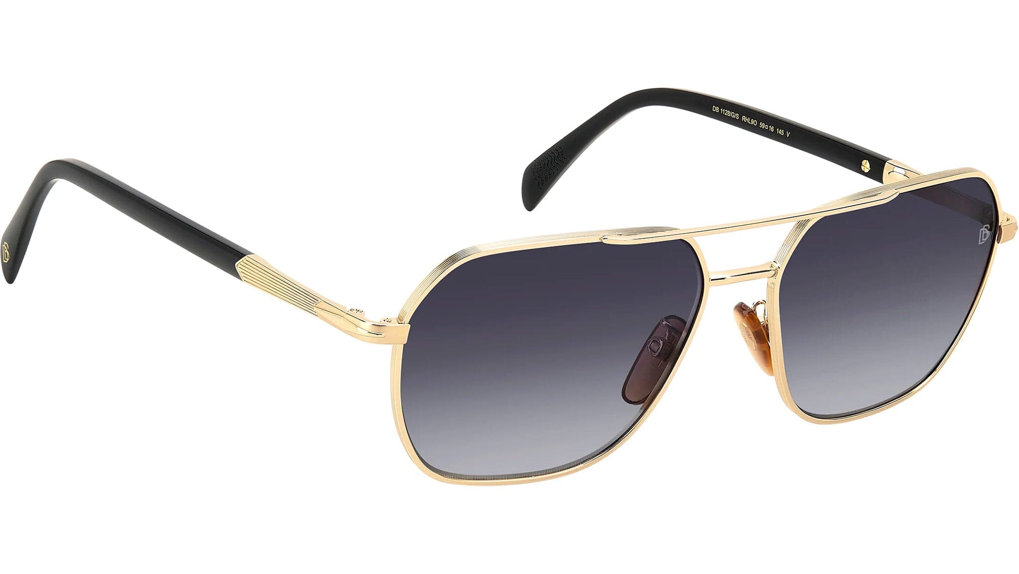 David Beckham DB 1128/G/S 0RHL 9O Sunglasses Gold Black 59mm Men 3