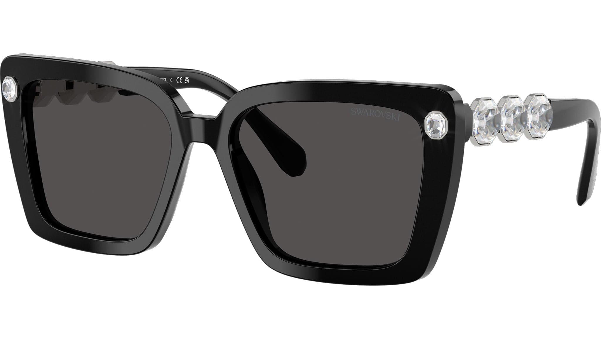 Swarovski SK6032 100187 Sunglasses Black 55mm Women