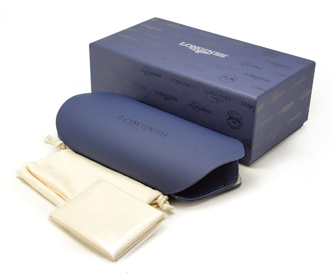 Longines LG5006-H 090 Eyeglasses Shiny Blue 55mm Men _Case