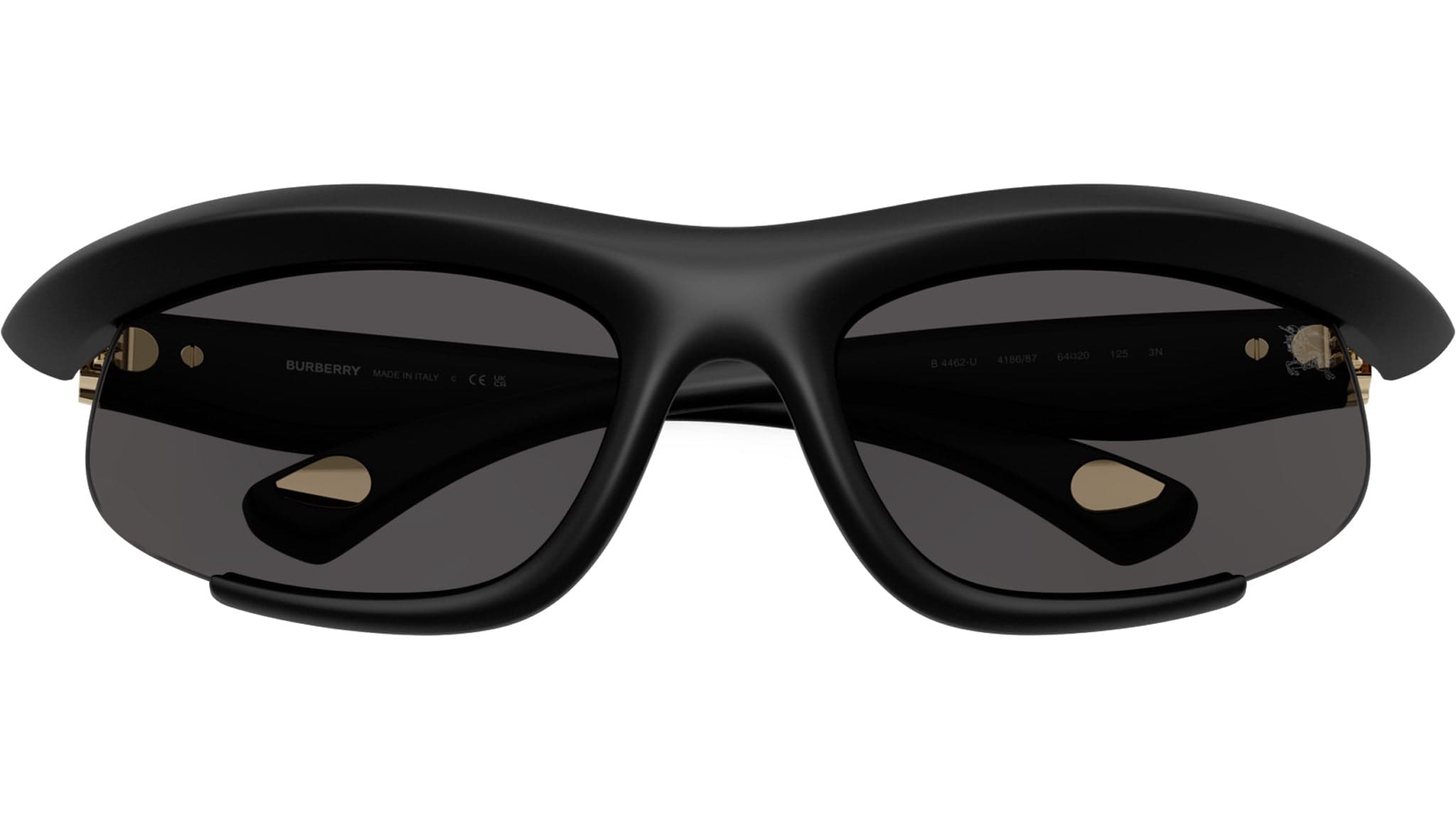 Burberry 0BE4462 418687 Sunglasses Rubber Black 64mm 4