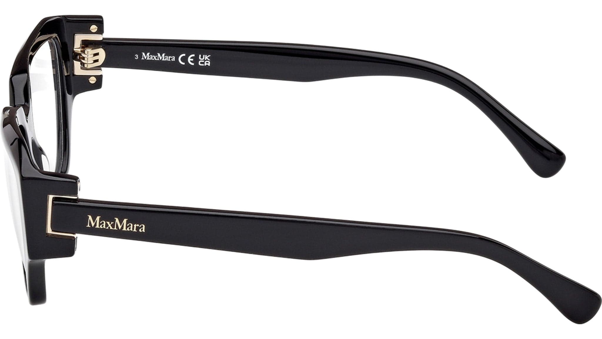 Max Mara MM5182 001 Sunglasses Shiny Black 52mm Women 3