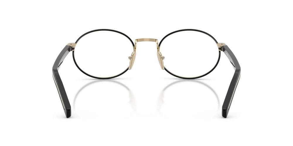 Prada PR B55V AAV1O1 Eyeglasses Pale Gold And Black 49mm Unisex 4
