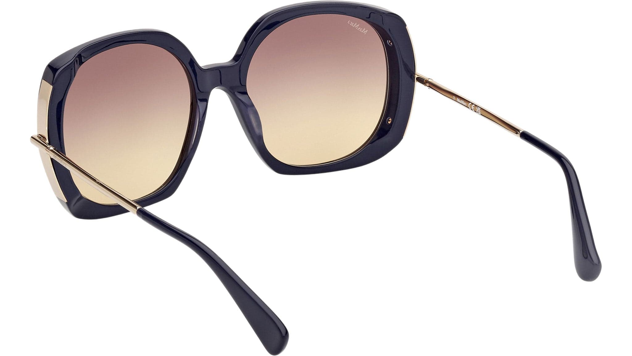 Max Mara MM0079 90F Sunglasses Shiny Blue 58mm Women 4