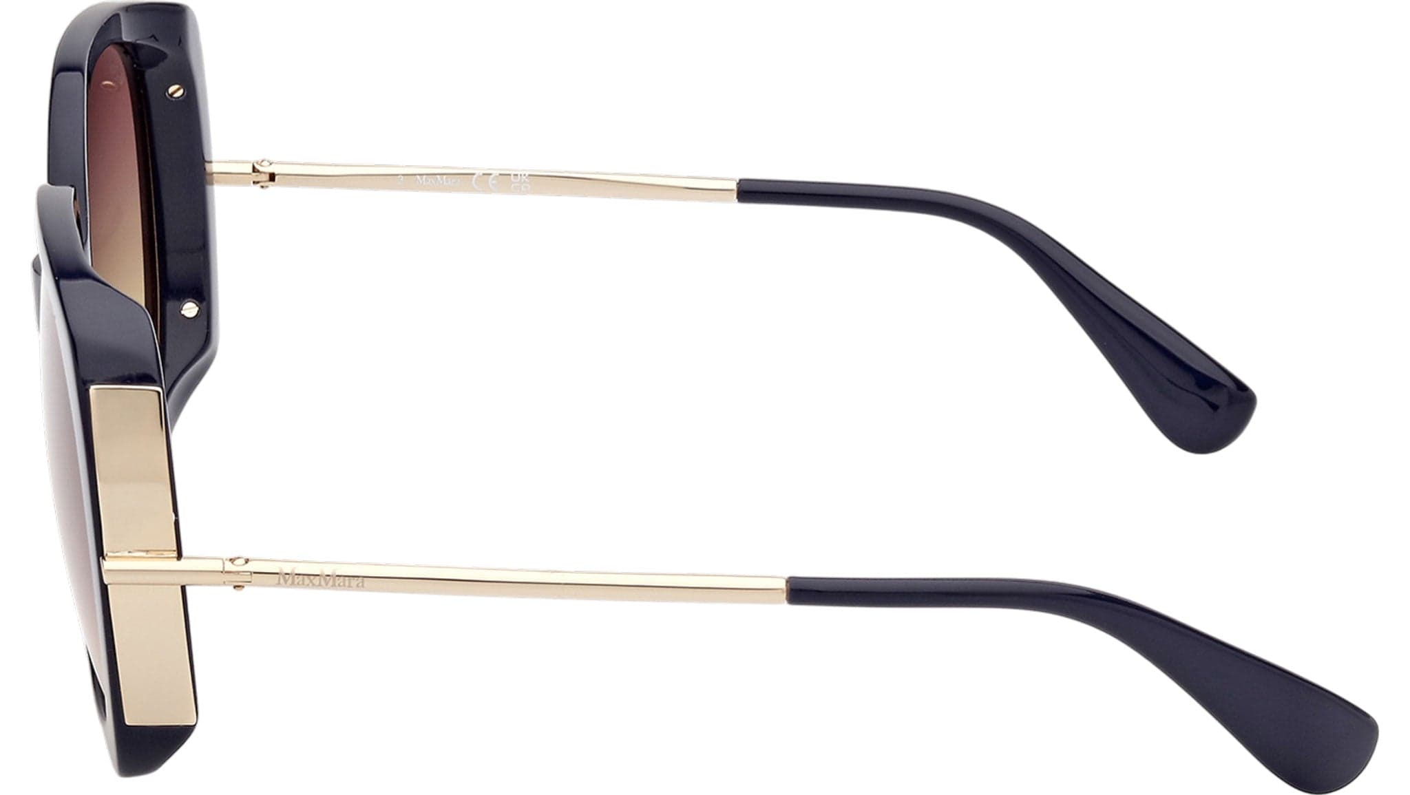 Max Mara MM0079 90F Sunglasses Shiny Blue 58mm Women 3
