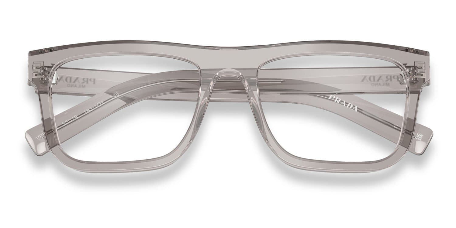 Prada 0PR C03V 18J1O1 Eyeglasses Transparent Hematite Grey 55mm Men 4
