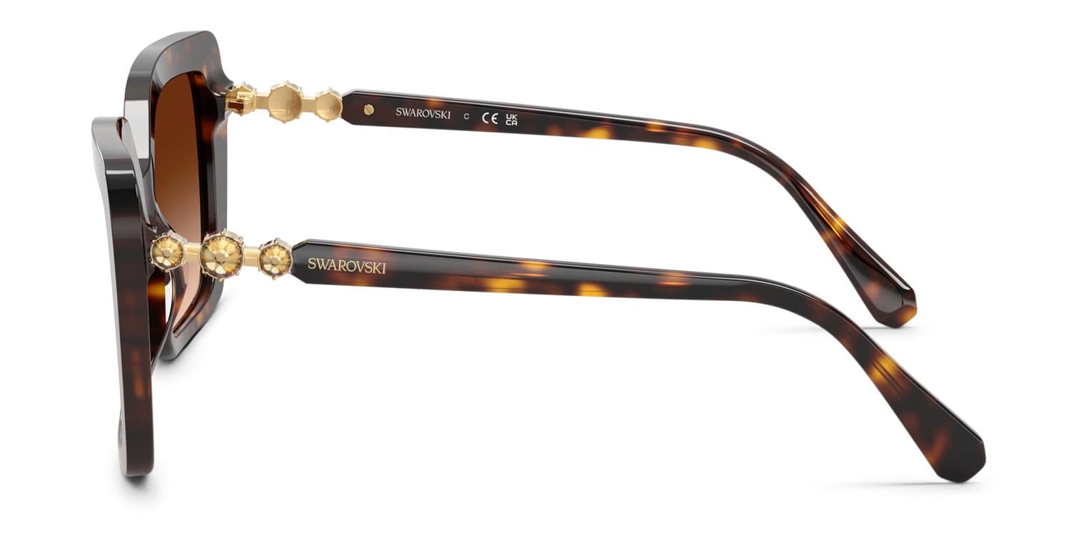Swarovski SK6049 100274 Sunglasses Tortoise 57mm Women 3