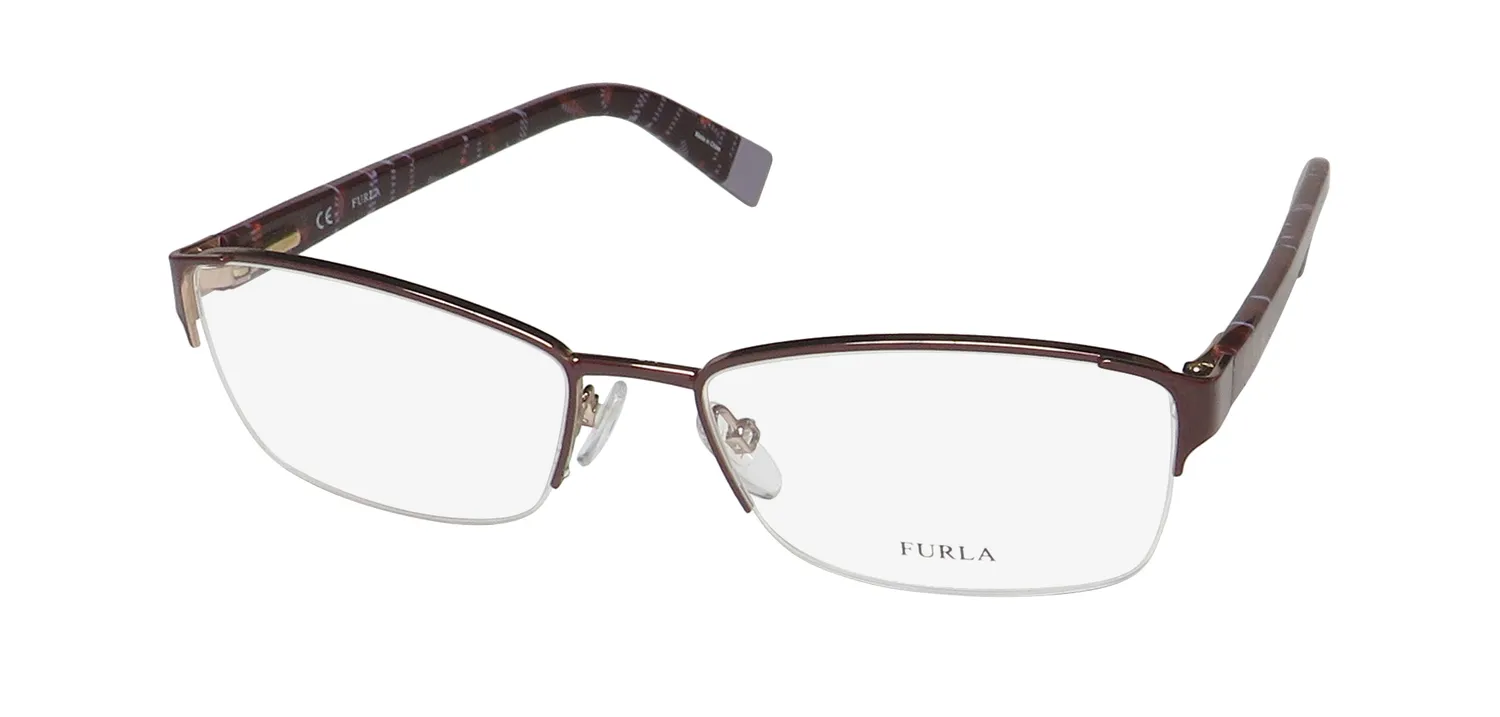 Furla Vfu078 0k99 Eyeglasses Red Gold 54mm