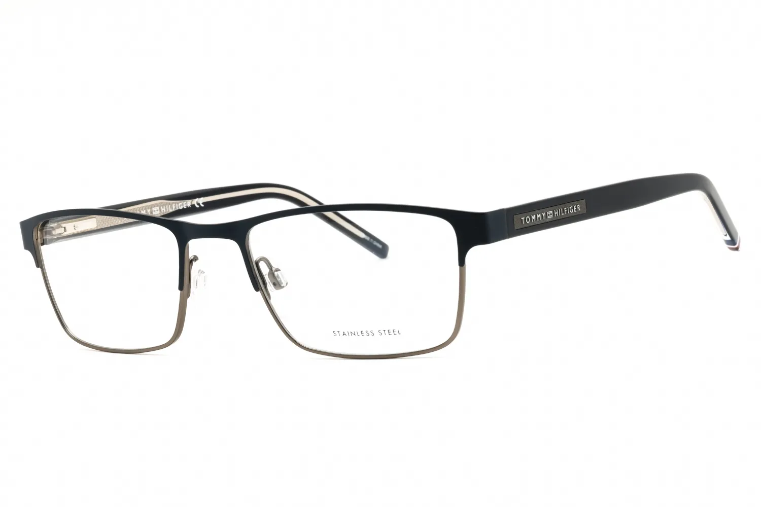 Tommy Hilfiger TH 1944 0H2T 00 Eyeglasses Mt Bl Dk Ruthenium 53mm Men