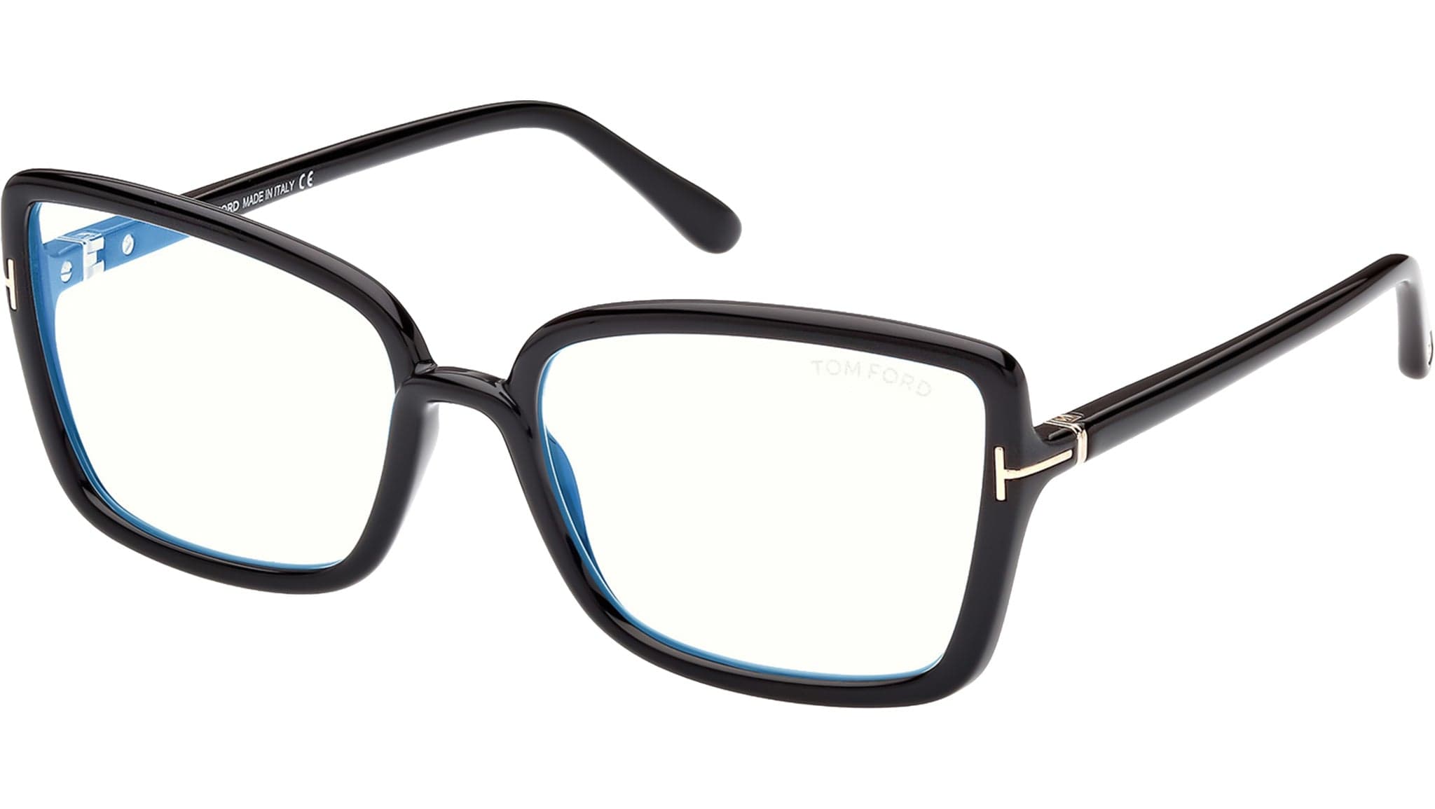 Tom Ford FT5813-B 001 Eyeglasses Shiny Black 56mm