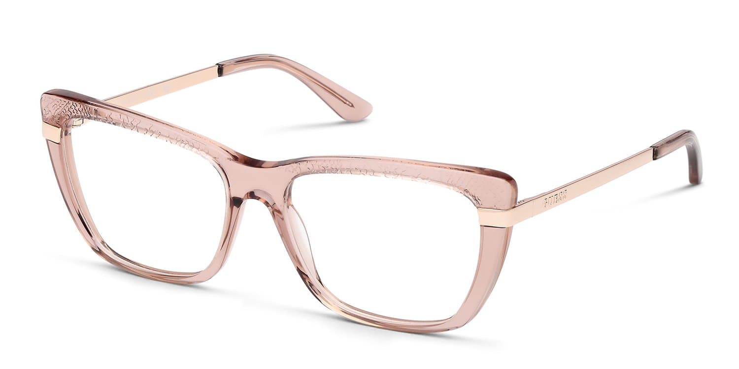 Guess GU50246 57 Eyeglasses Shiny Beige