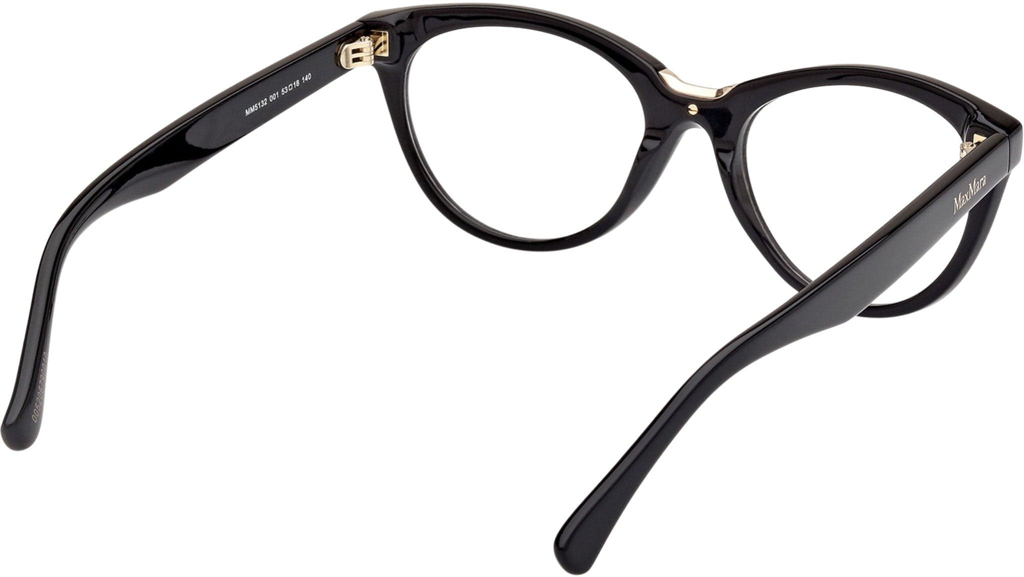Max Mara MM5132 001 Eyeglasses Shiny Black 53mm Women 5