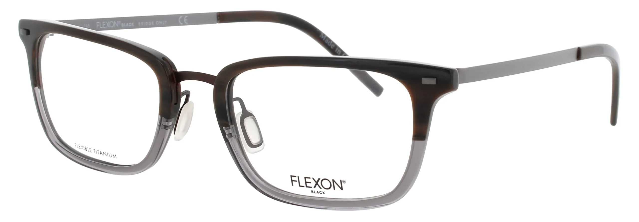Marchon B2021 221 Eyeglasses Brown Horn Gradient 54mm Men