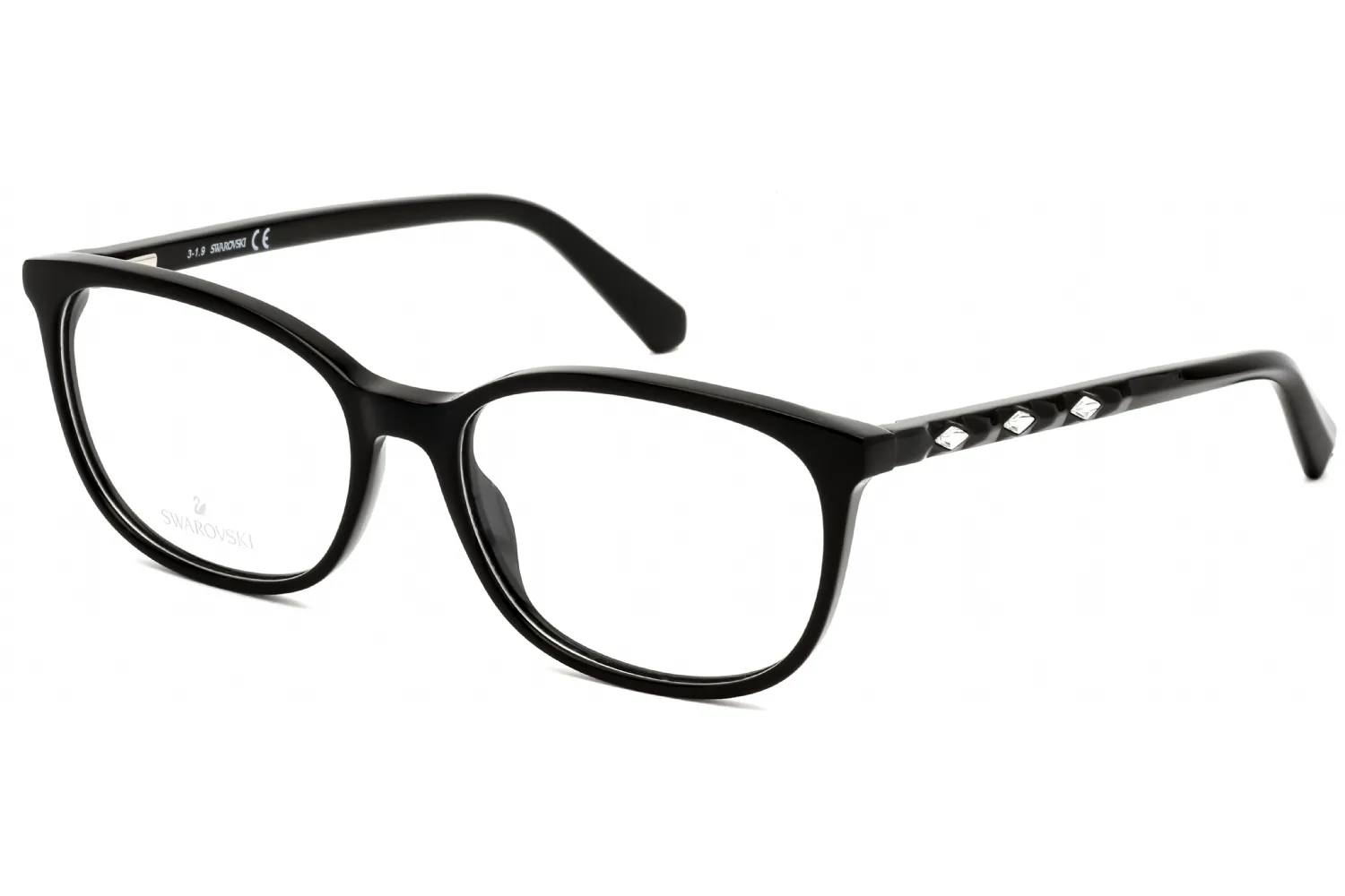 Swarovski SK5300 001 Eyeglasses Shiny Black 54mm Women