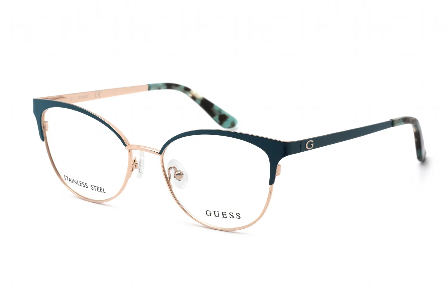 Guess GU2796 087 Eyeglasses Shiny Turquoise 52mm Women