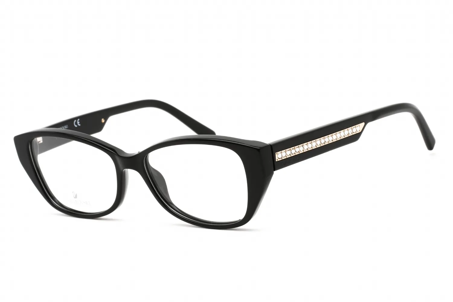 Swarovski SK5391 001 Eyeglasses Shiny Black 53mm Women