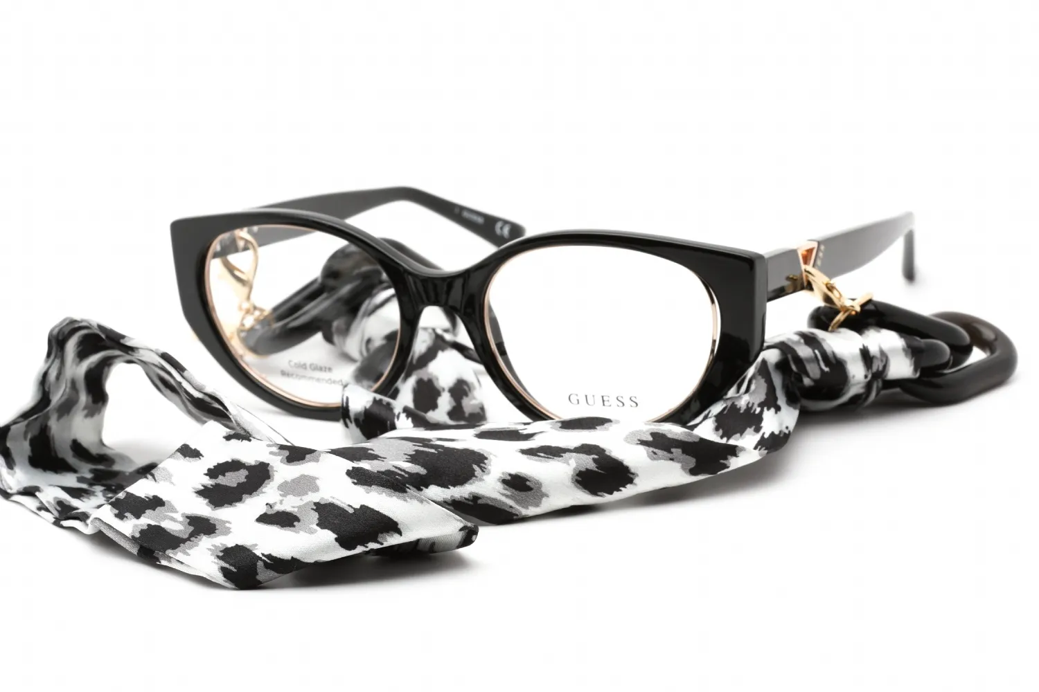 Guess GU2885 001 Eyeglasses Shiny Black 52mm Women
