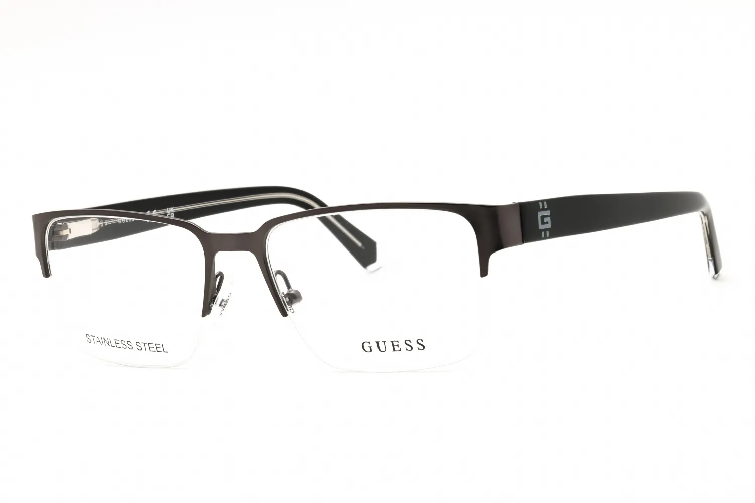 Guess GU50095 009 Eyeglasses Matte Gunmetal 55mm Men