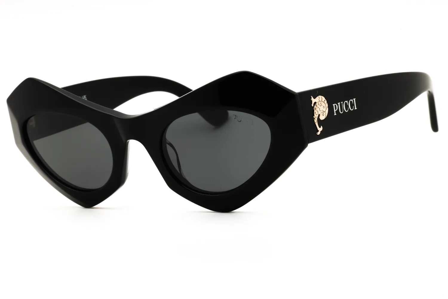 Emilio Pucci EP0214 01A Sunglasses Shiny Black 50mm Women