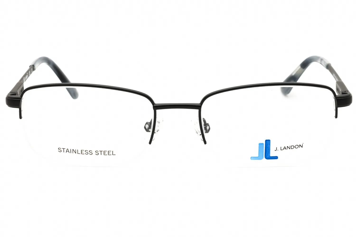 J. Landon JL1001 001 Eyeglasses Shiny Black 54mm Men 2