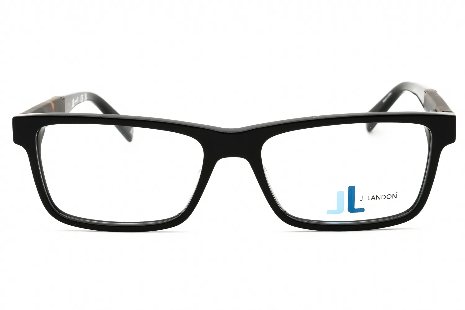 J. Landon JL1012 001 Eyeglasses Shiny Black 53mm Men 2