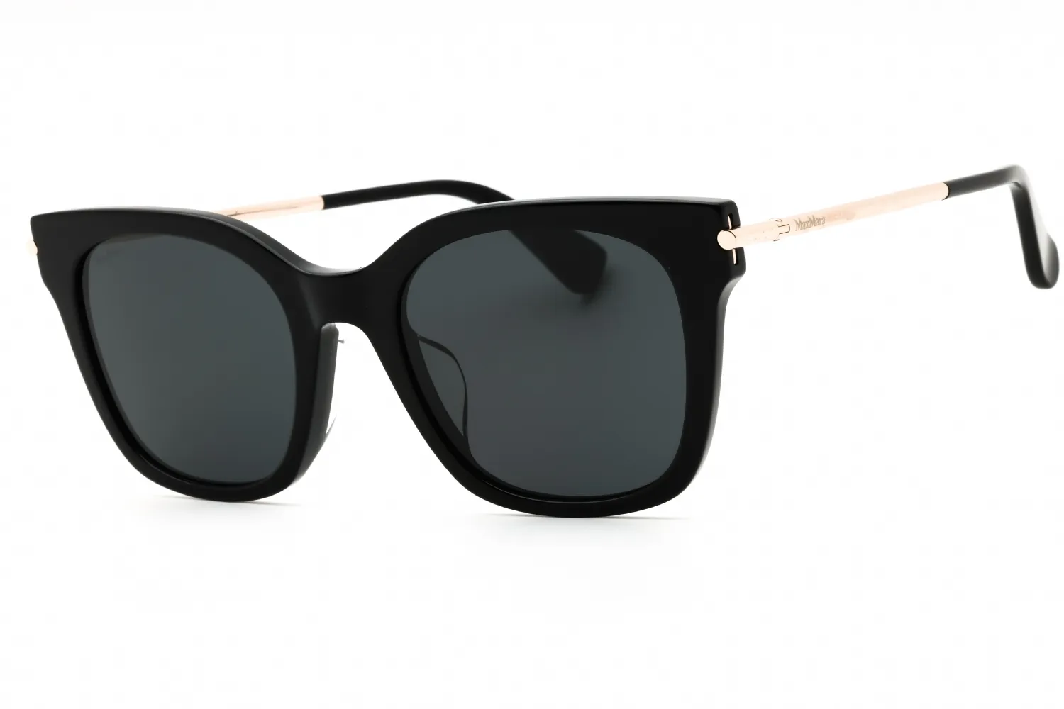 Max Mara MM0115-K 01A Sunglasses Shiny Black 53mm Women
