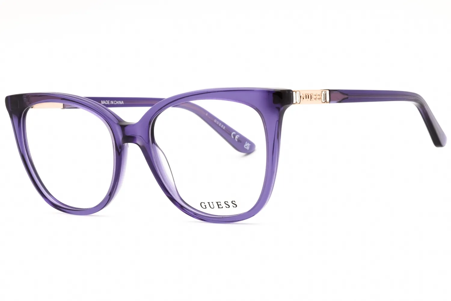 Guess GU50197 081 Eyeglasses Shiny Violet 52mm Women
