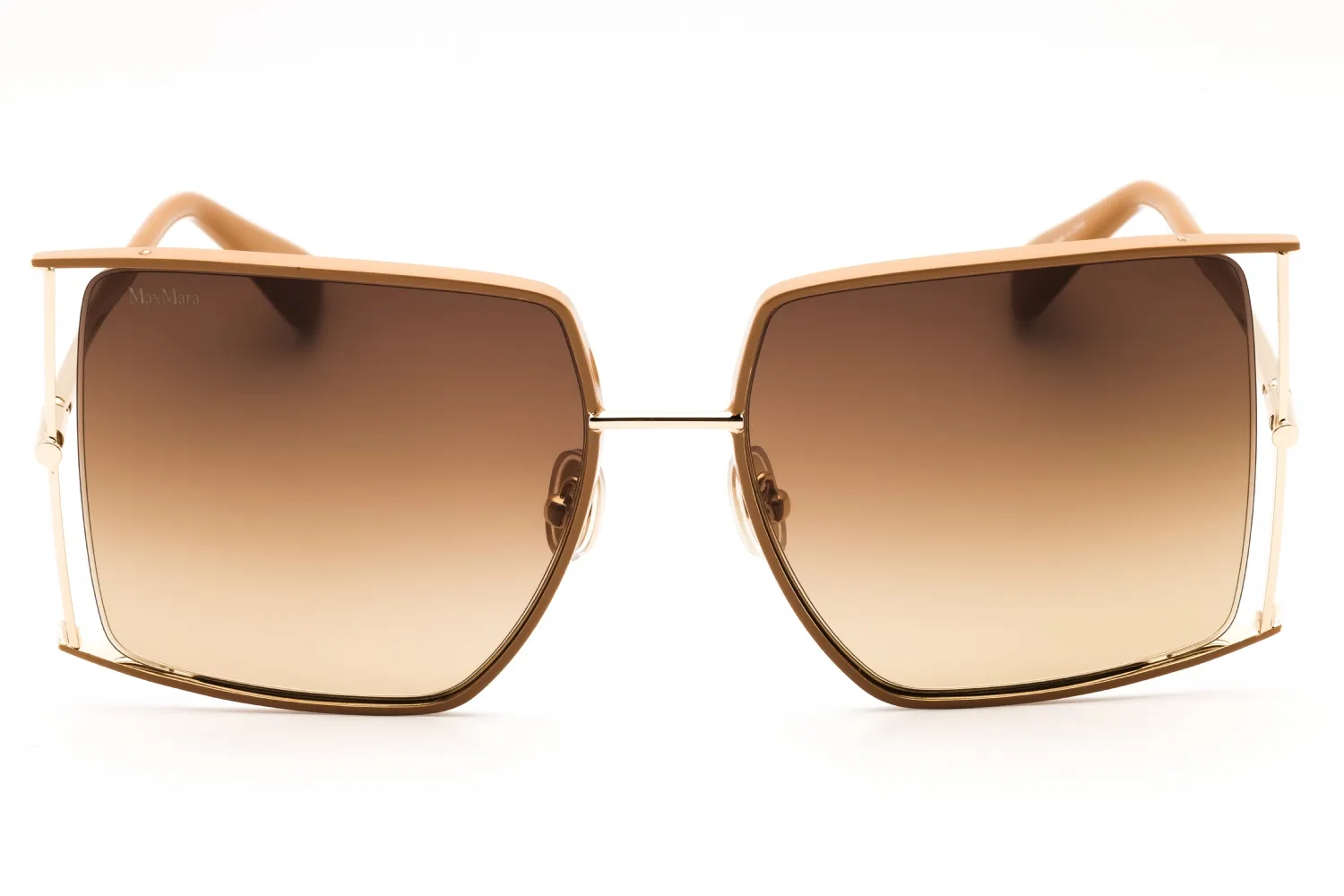 Max Mara MM0120 47F Sunglasses Light Brown 58mm Women 2
