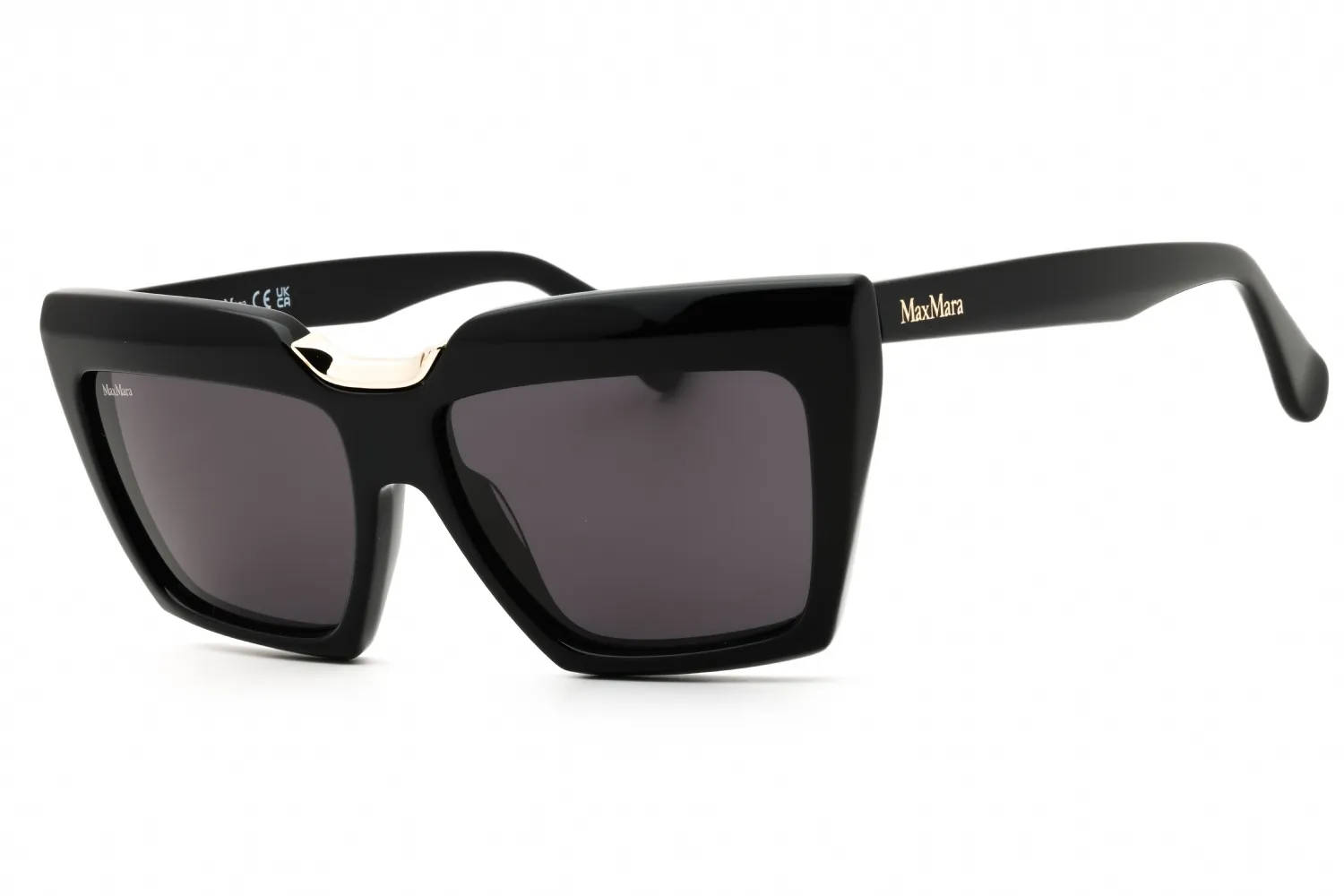 Max Mara MM0137 01A Sunglasses Shiny Black 56mm Women