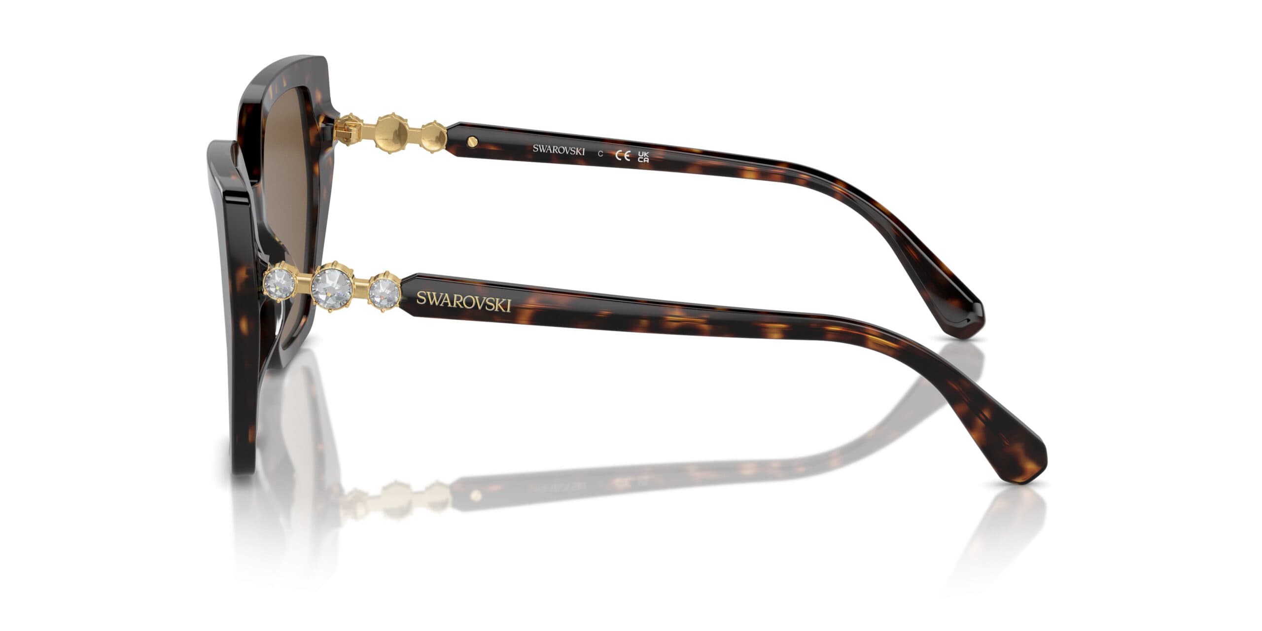 Swarovski SK6016 100273 Sunglasses Dark Havana 56mm Women 3