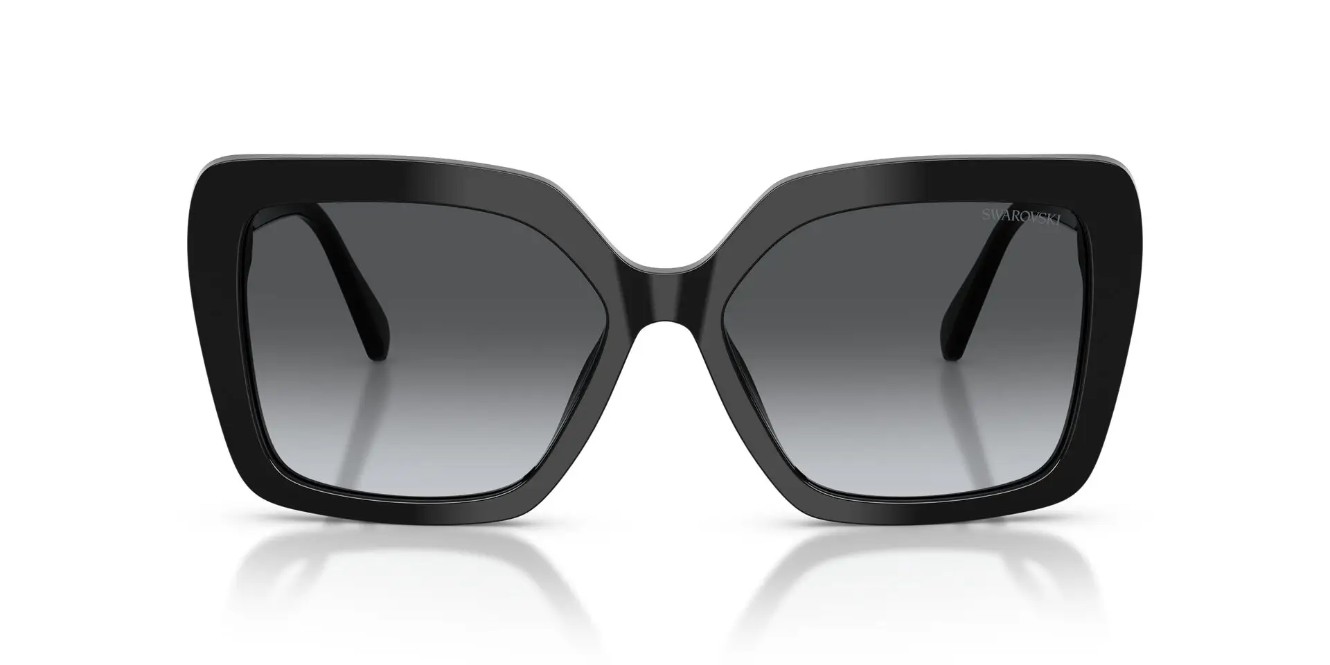 Swarovski SK6049 1001T3 Sunglasses Shiny Black 57mm Women 2