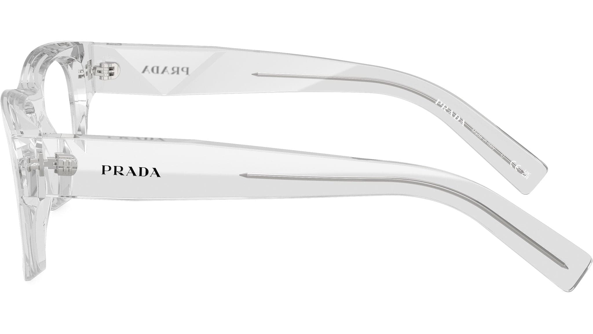 Prada 0PR D08VU 12R1O1 Eyeglasses Transparent Crystal 51mm Men 3