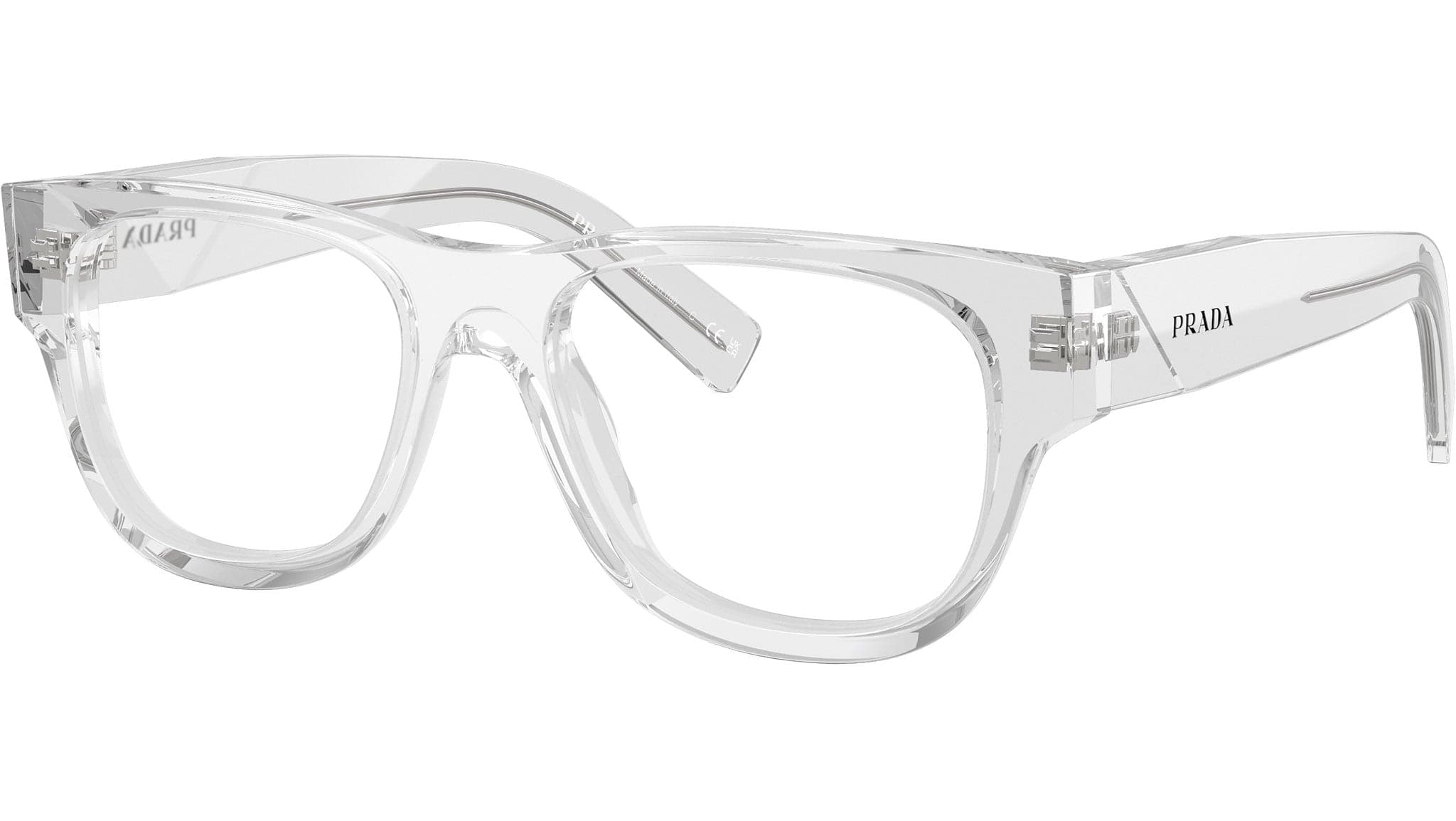 Prada 0PR D08VU 12R1O1 Eyeglasses Transparent Crystal 51mm Men