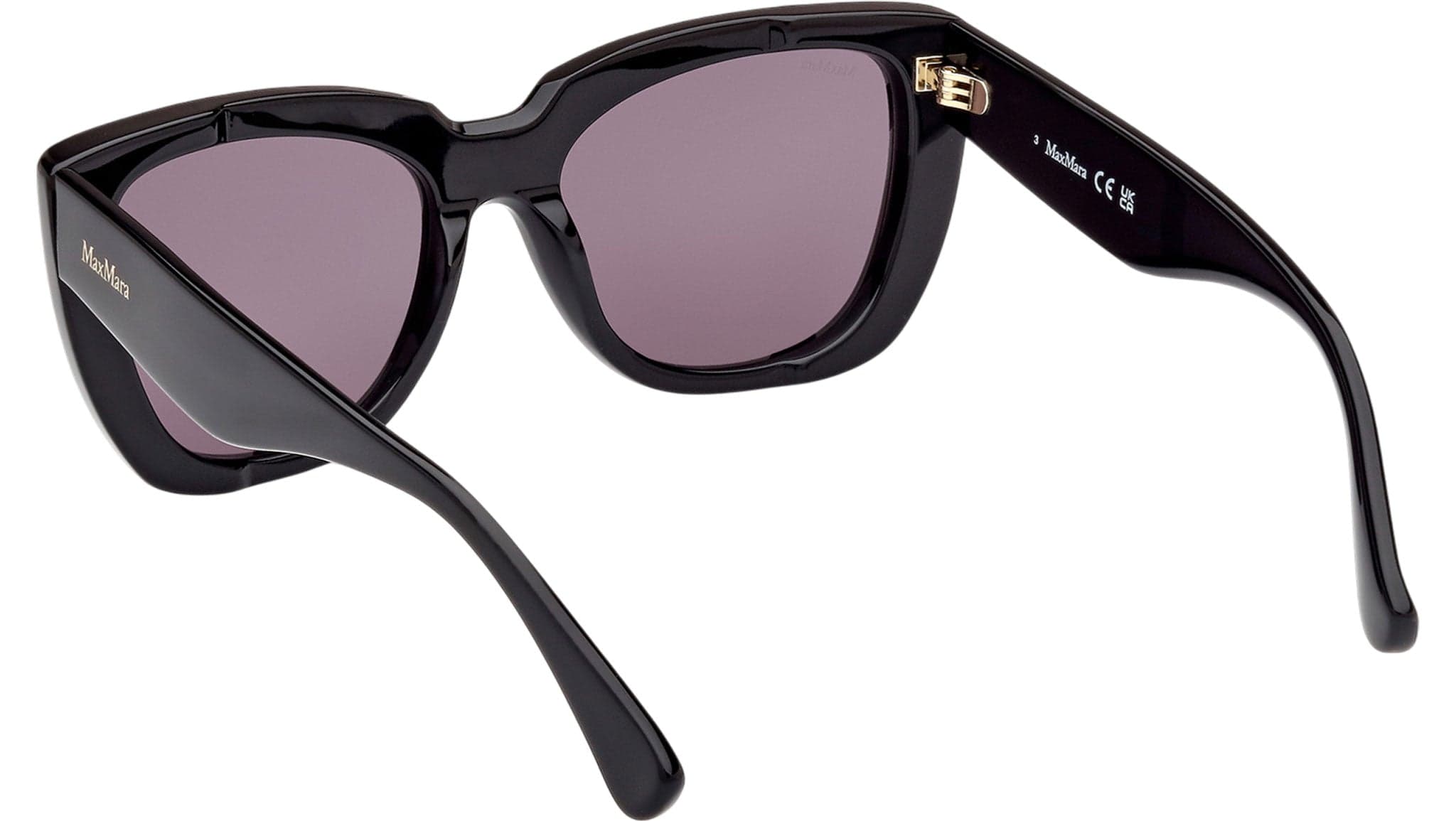 Max Mara MM0090 01A Sunglasses Shiny Black 54mm Women 4