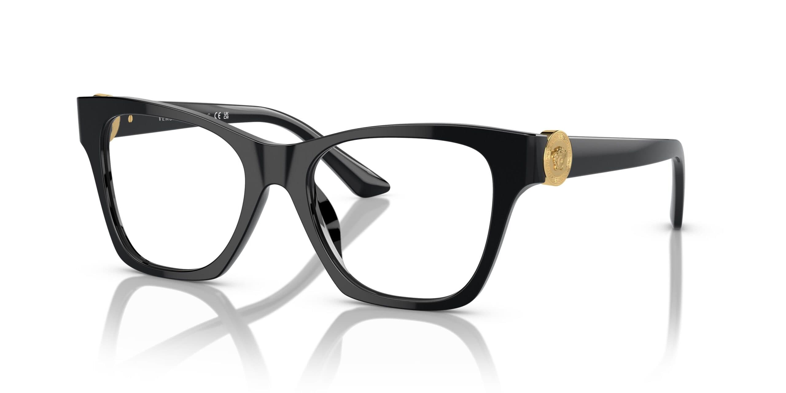 Versace VE3341U GB1 Eyeglasses Black 52mm Women